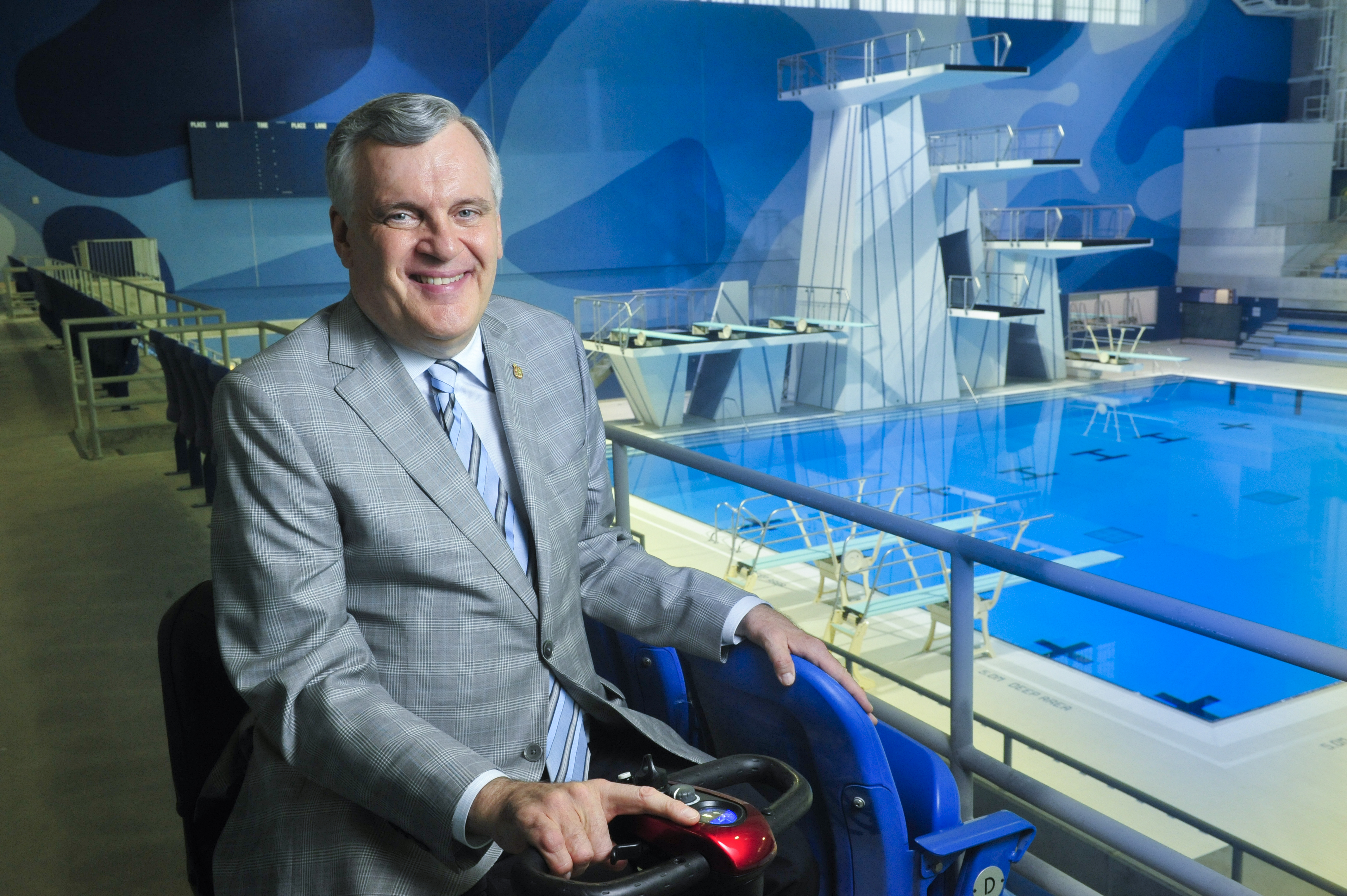 The Honourable David Onley seen here touring the Toronto Pan Am Sports Centre. (Photo by Ken Jones)