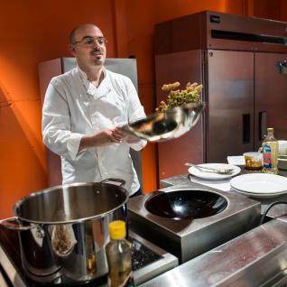 Daniel Bender, Director of Culinaria, in the test kitchen.