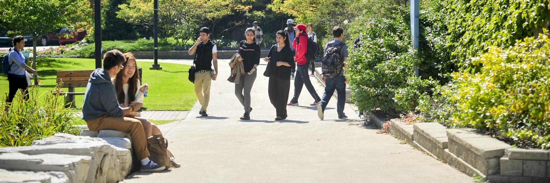 Students on campus