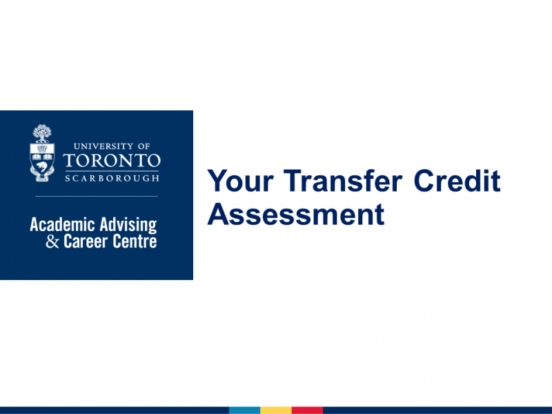 Your transfer credit assessment