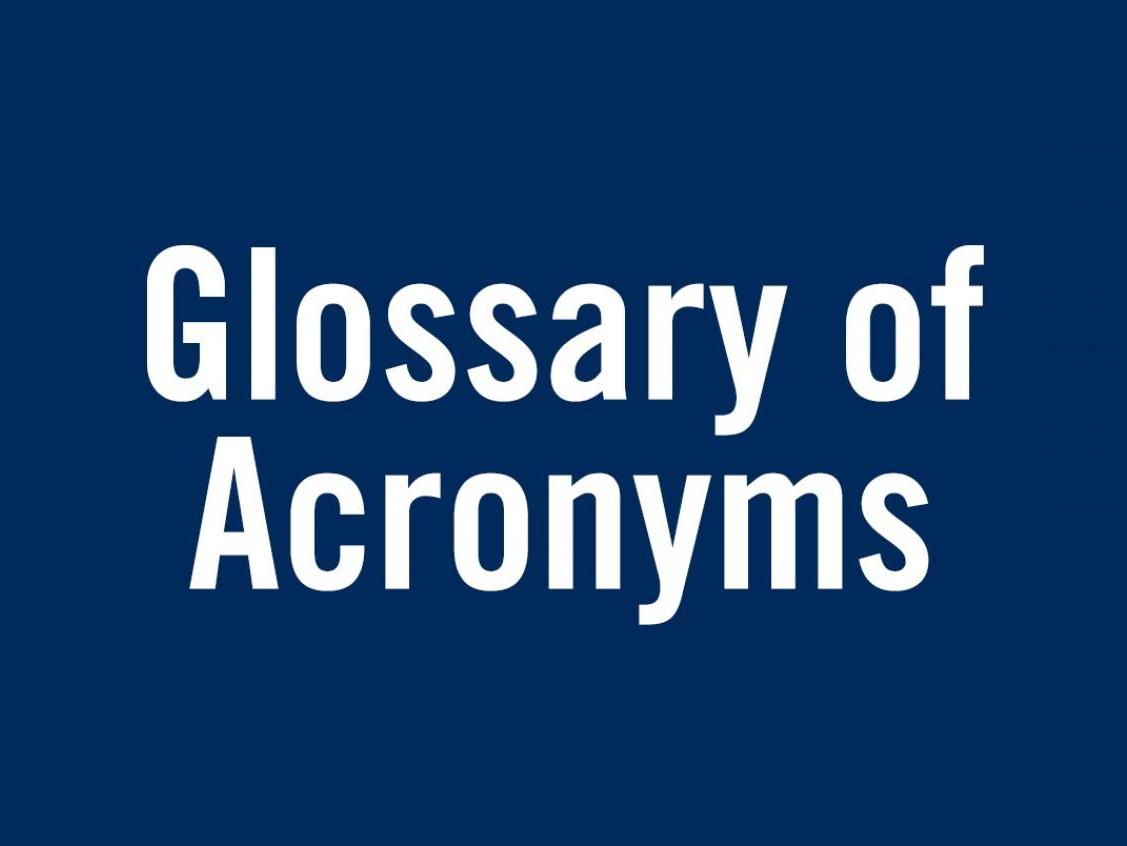 Glossary of Acronyms