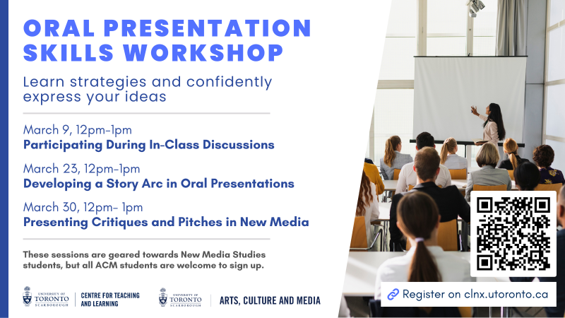 New Media Oral Presentation Skills Workshops