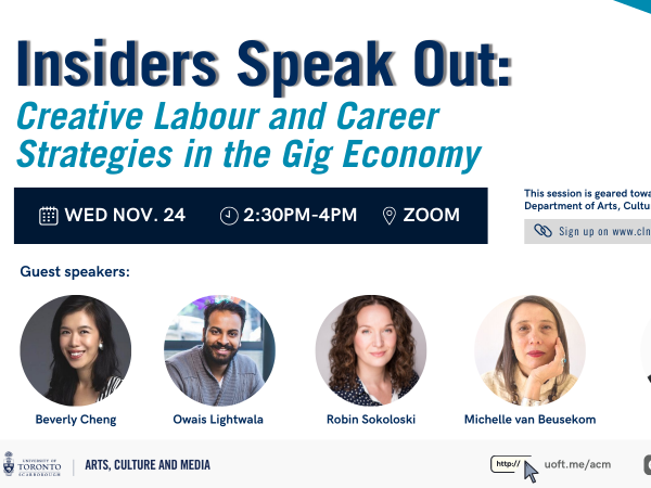 Insiders Speak Out: Creative Labour and Career Strategies in the Gig Economy Banner