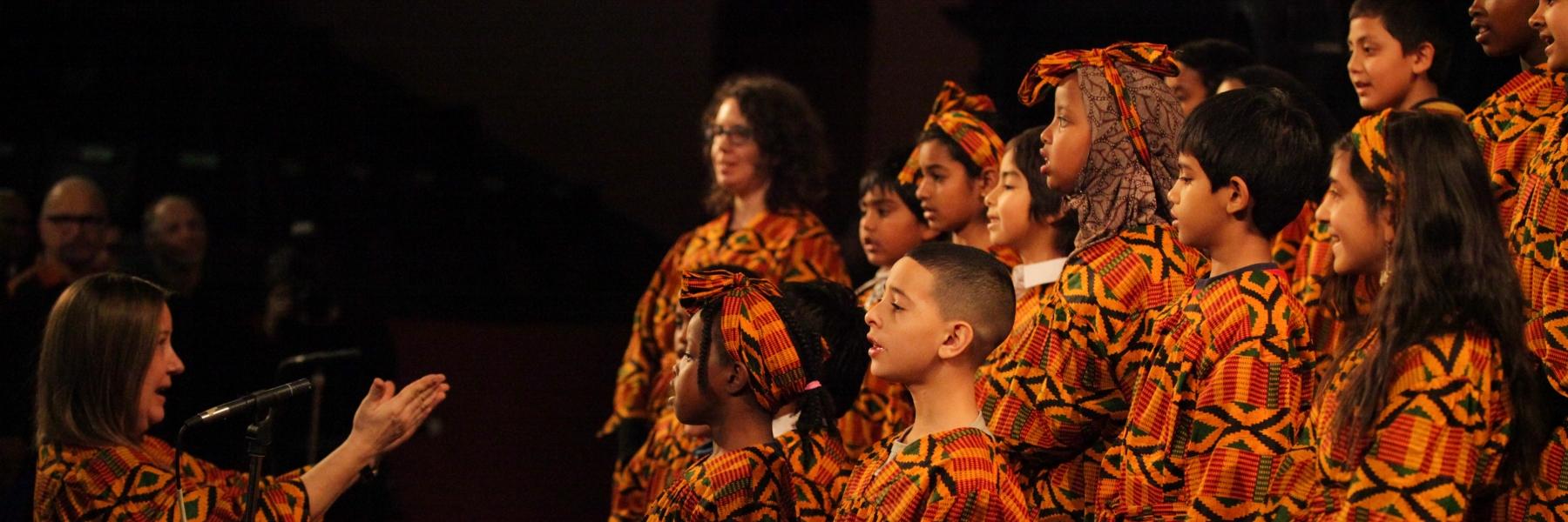 choir in african robes
