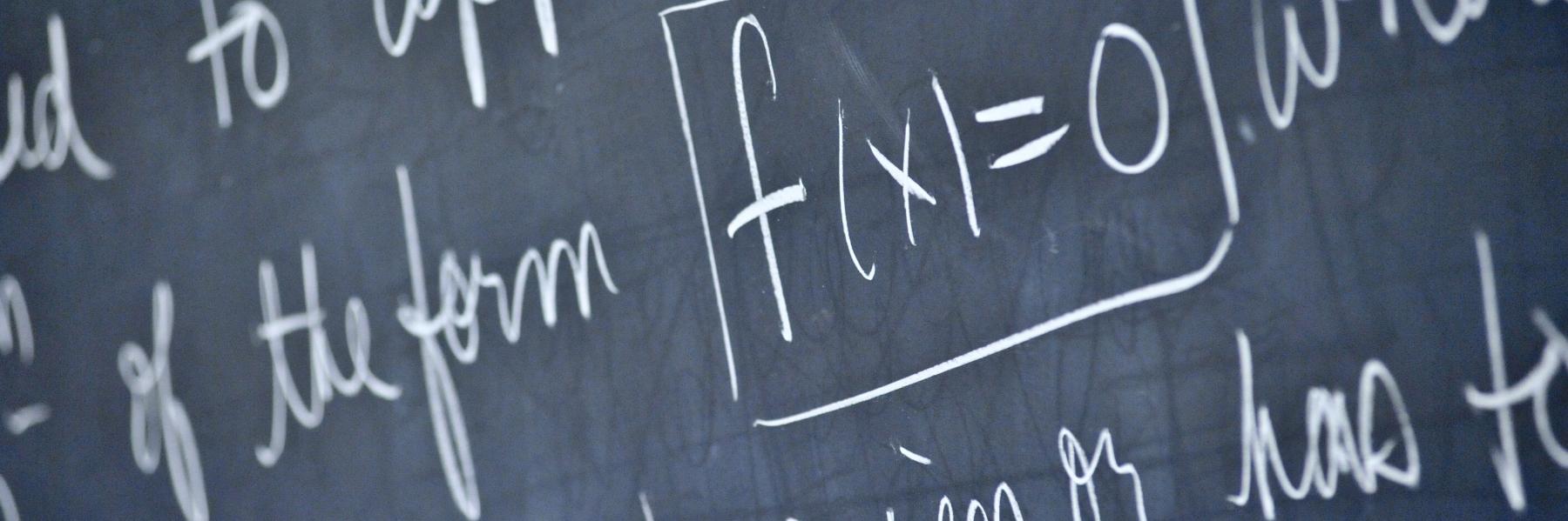 math formula on chalkboard