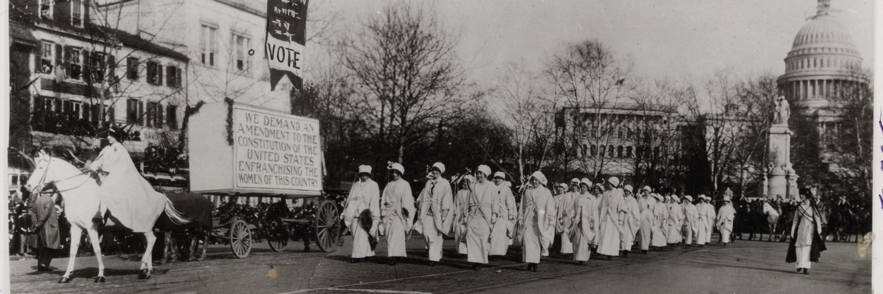 suffragettes marching in washington