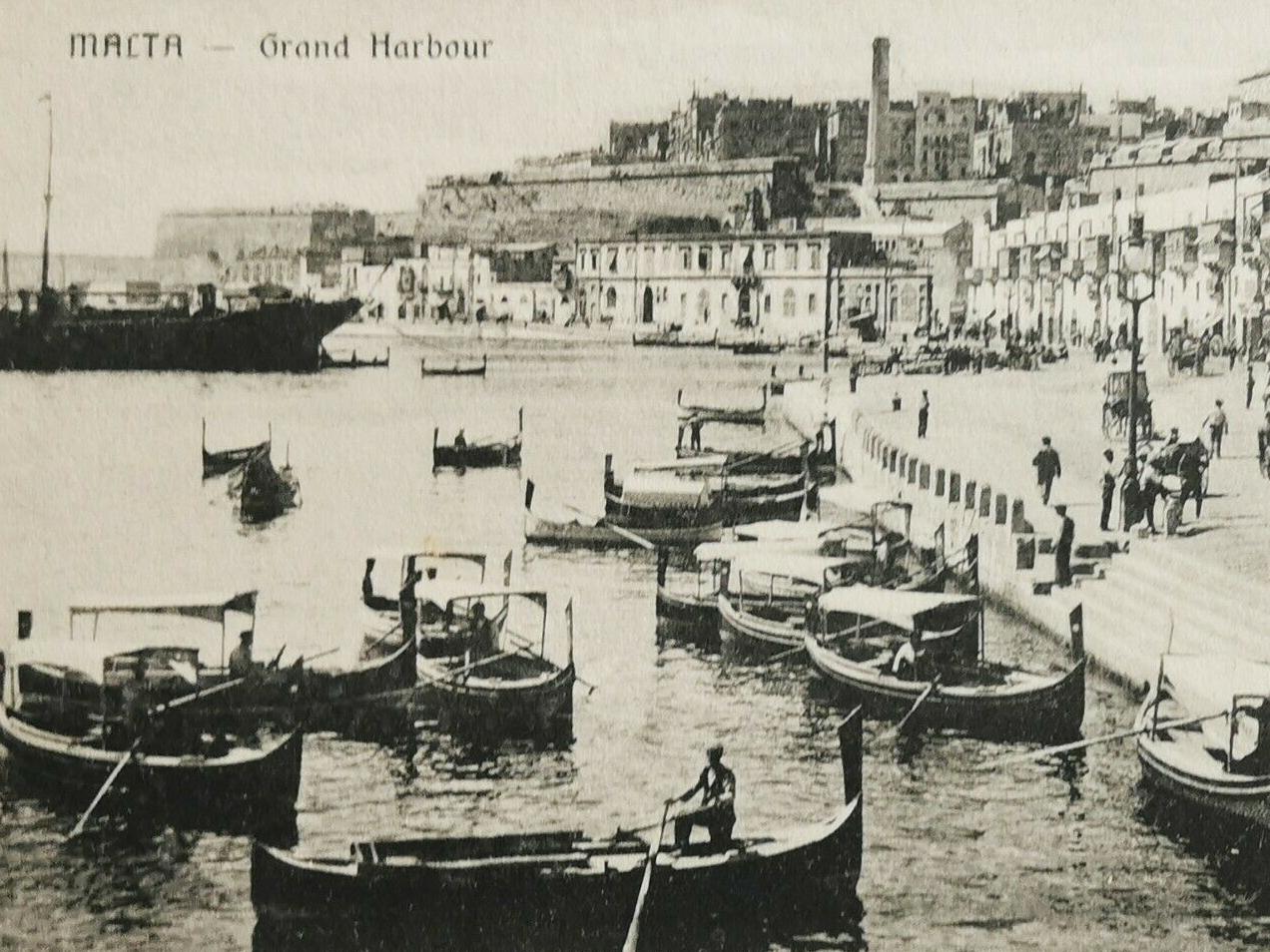 The Grand Harbour in Valletta, Malta, 1910s