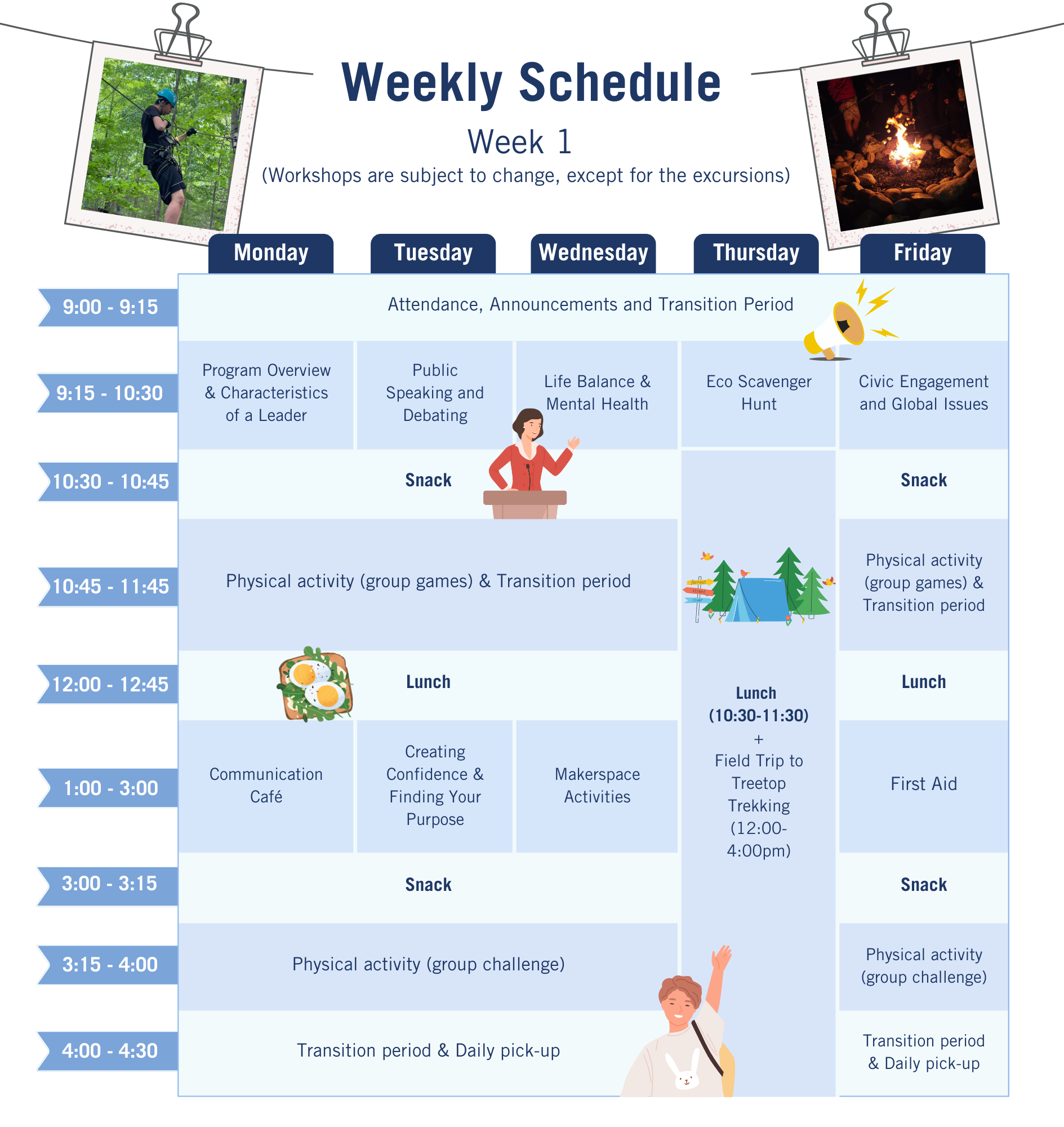 Week 1 Leadership in Training Camp_Weekly Schedule