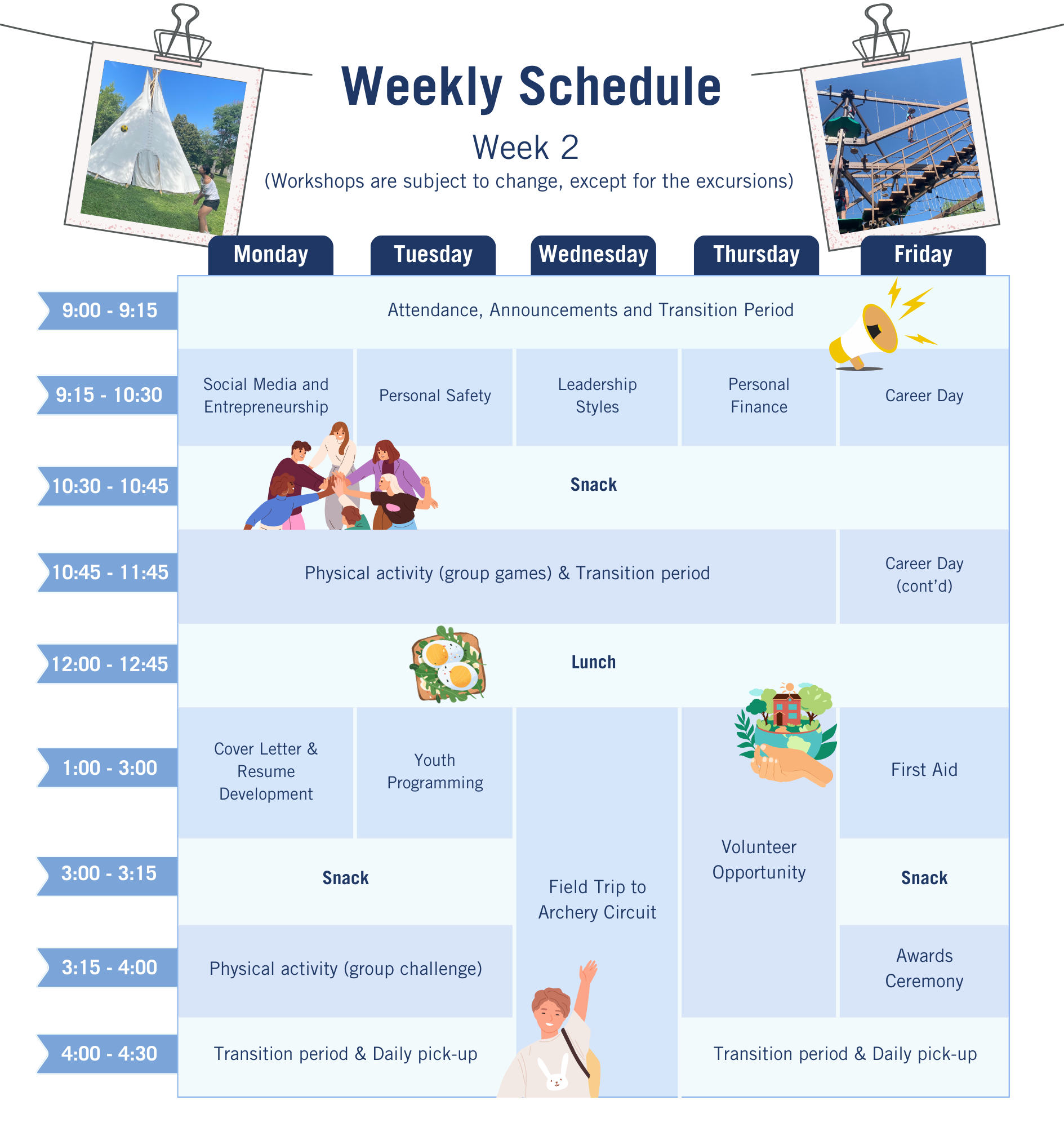 Week 2 Leadership in Training Camp_Weekly Schedule