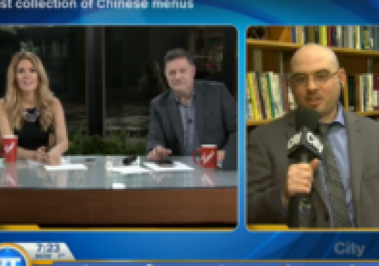 Watch Daniel Bender talk on largest collection of Chinese menus on City Breakfast Television