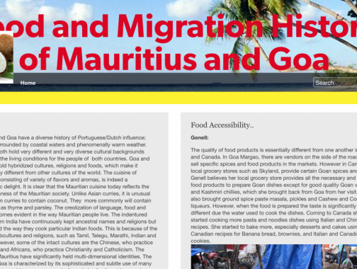 Mauritius Goa Food Migration History