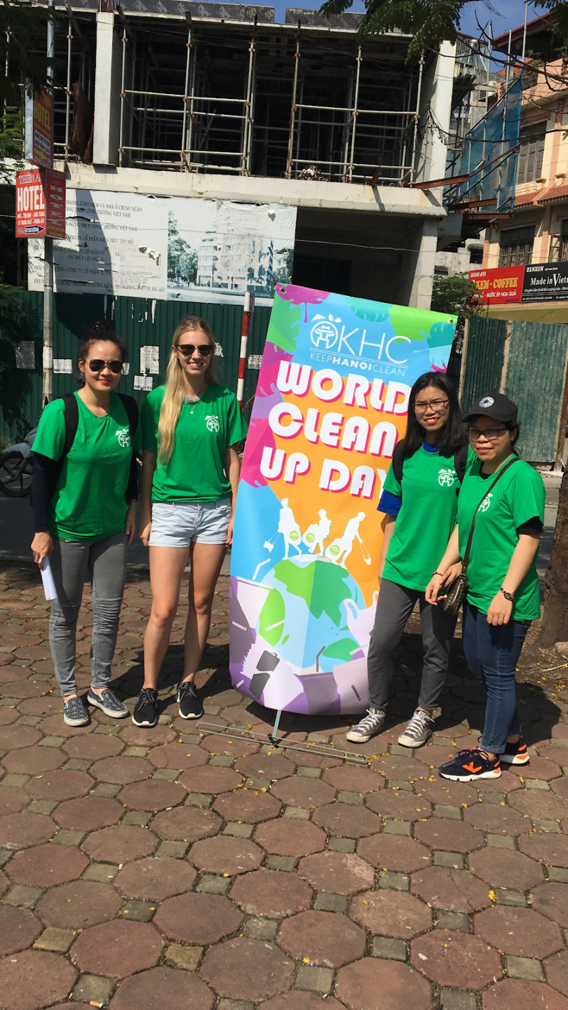 Olivia on World Clean Up Day