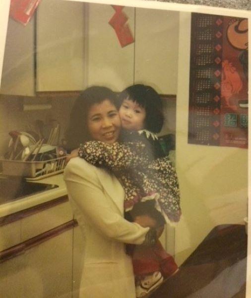 Carmen Chan and her mother, 1990s Lunar New Year