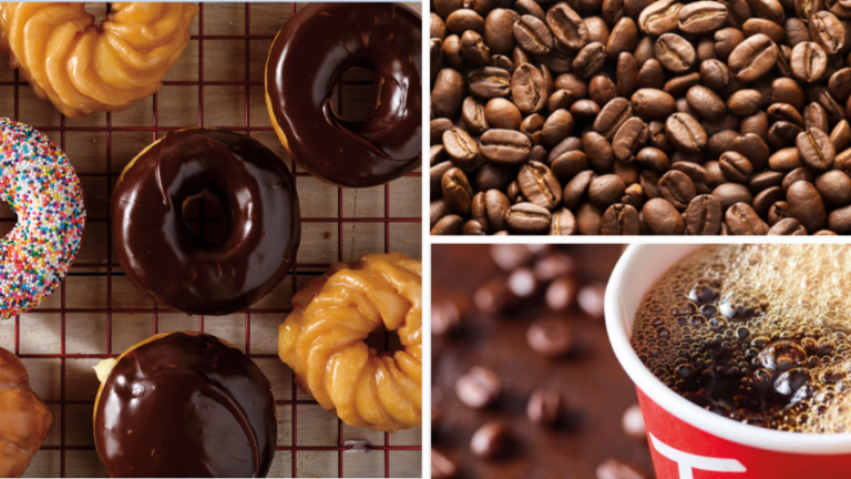 Tim Hortons donuts, beans and coffee