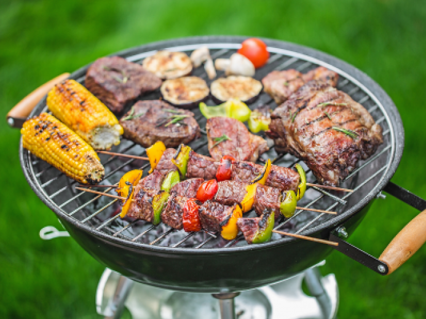 barbecue food on a grill