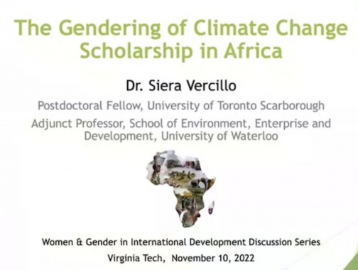 The Gendering of Climate Change in Africa