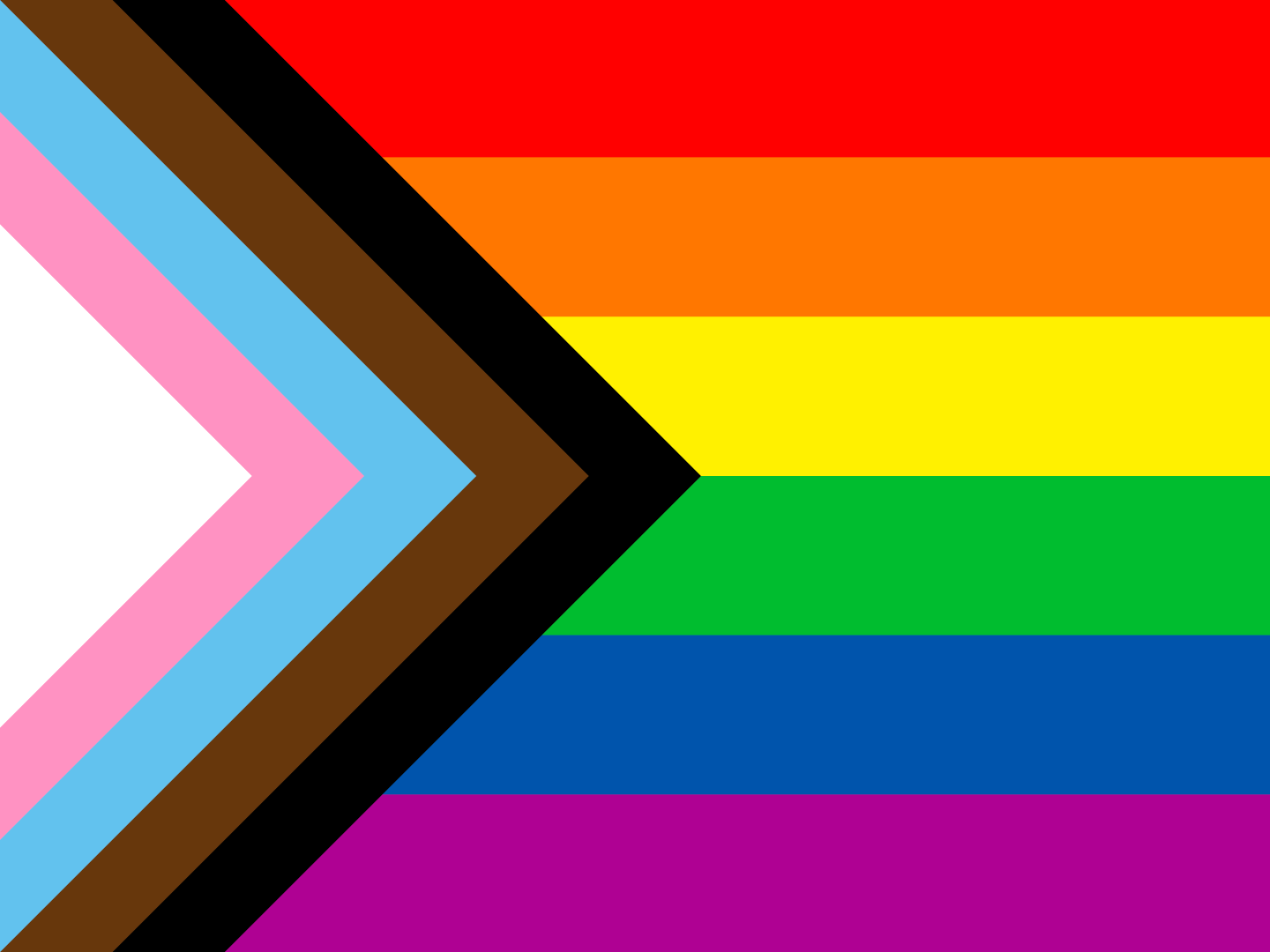 Pride flag image/ Positive space image is pixelated 