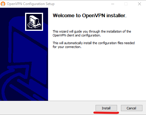 instal the new for windows OpenVPN Client 2.6.5