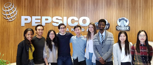 CiQuinya with her co-op colleagues at PepsiCo Canada