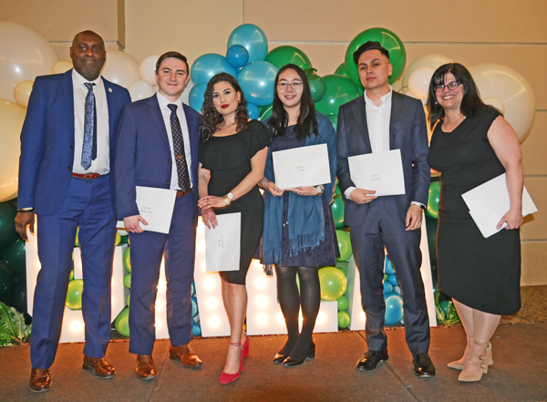 Pictured from left: Philip Brown, Assistant Director, Management Co-op; Catalin Mistreanu, BBA Candidate; Stephanie Metri, BBA Candidate; Anikka Chan, BBA Candidate; Dave Gomori, BBA Candidate; Mary Vecchio, Student Services Representative, Management Co-op.