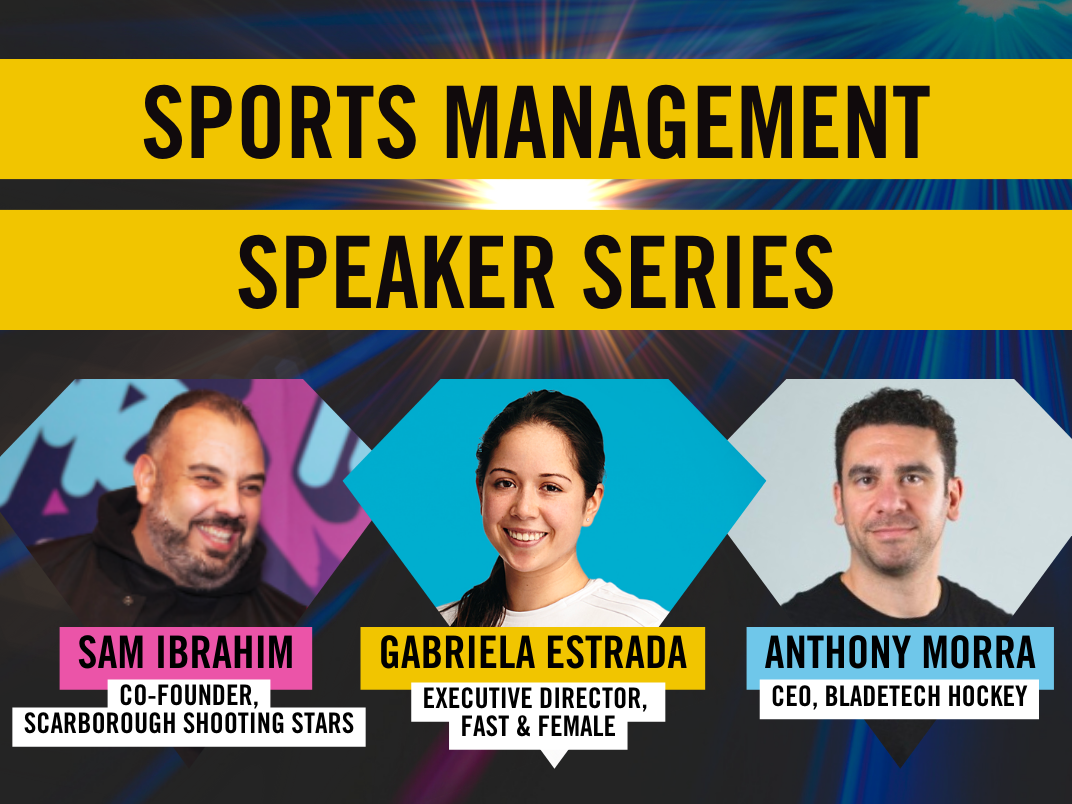 Sports Management Speaker Series event poster