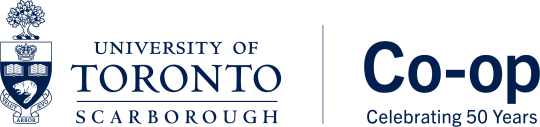 U of T Scarborough Co-op Celebrating 50 Years Anniversary Logo