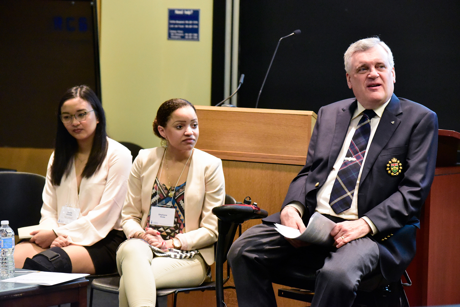 David Onley with students