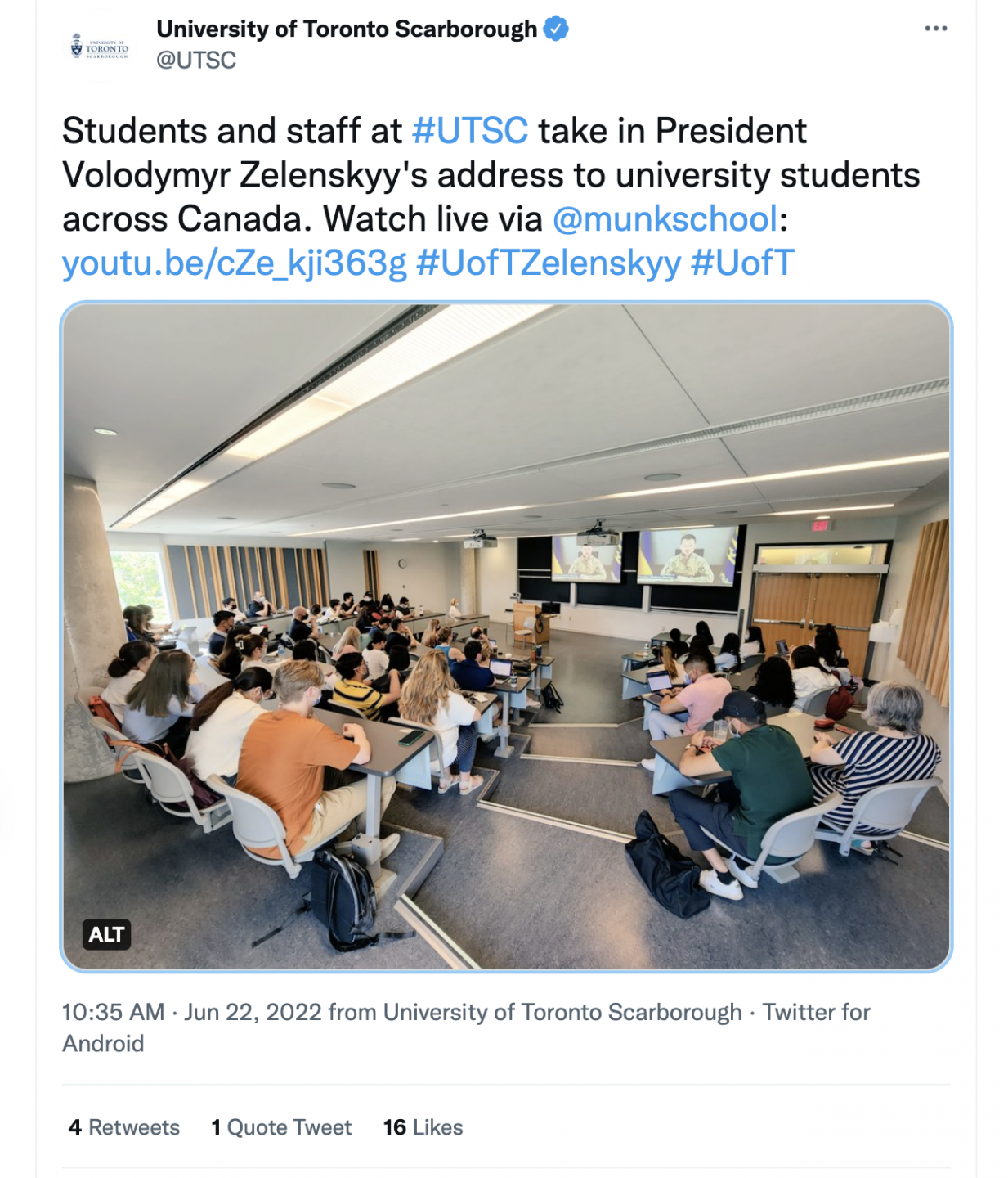 UTSC viewing event
