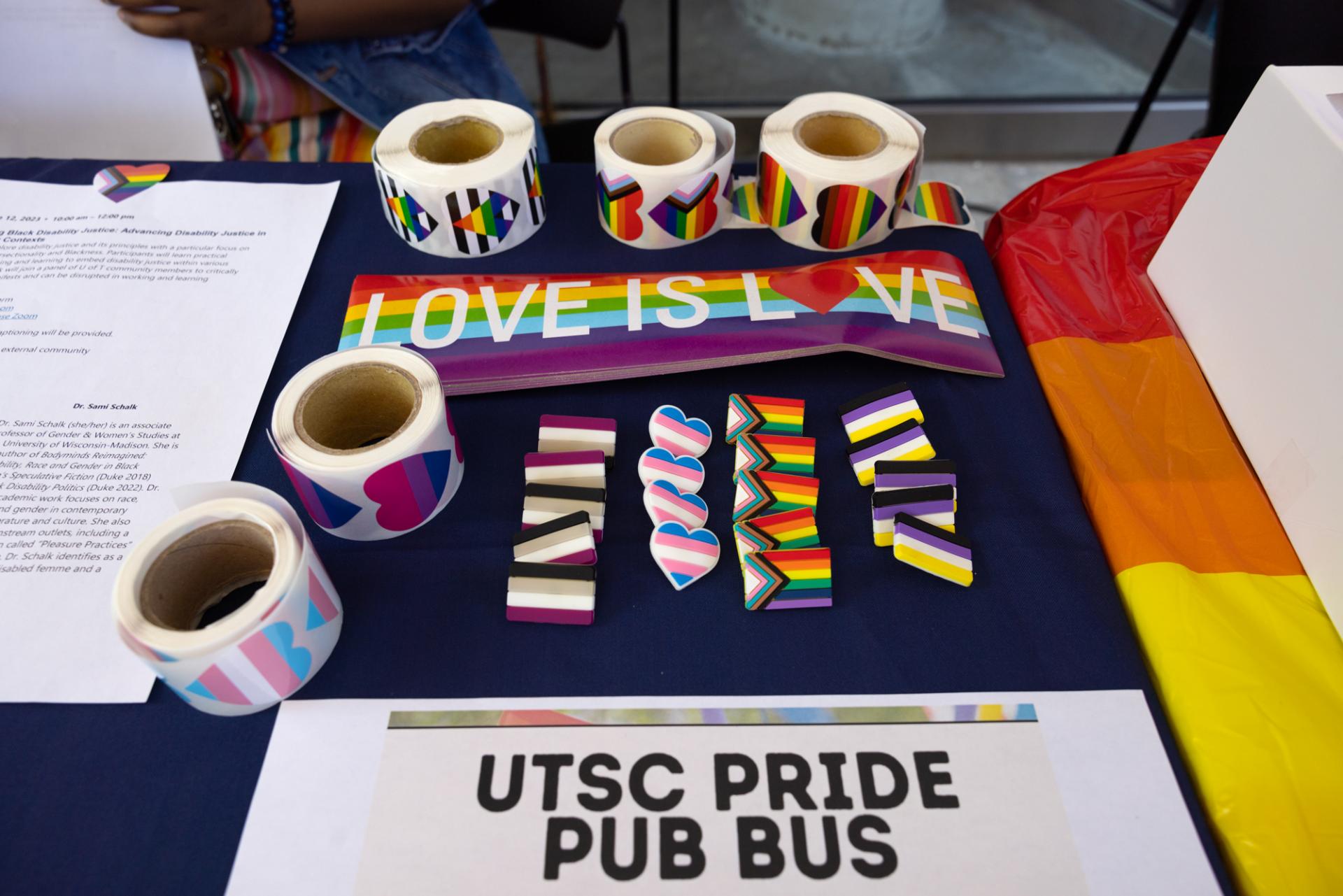 UTSC Pride Pub Bus sign