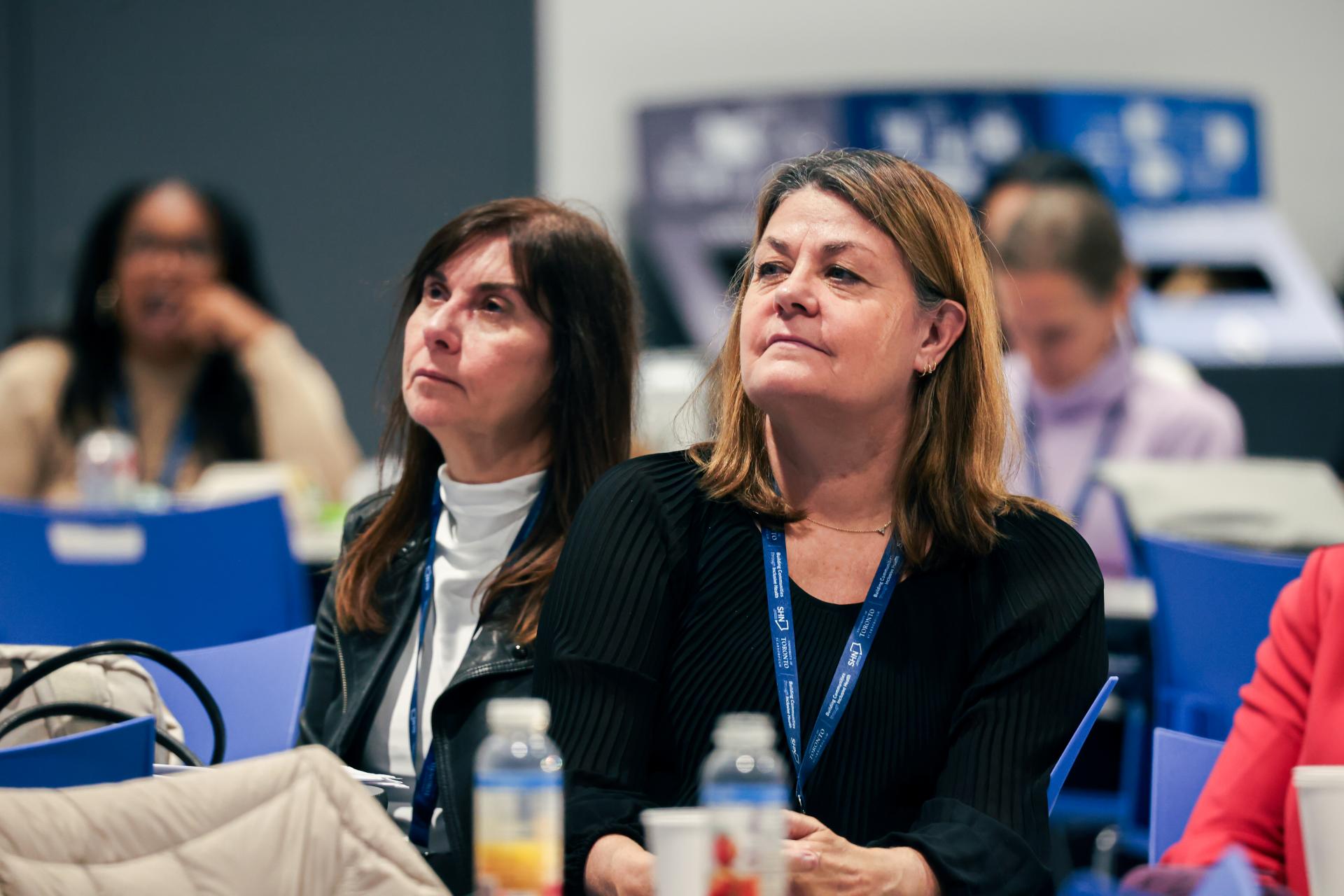 Irena Creed and Adriana Carvalhal at the conference