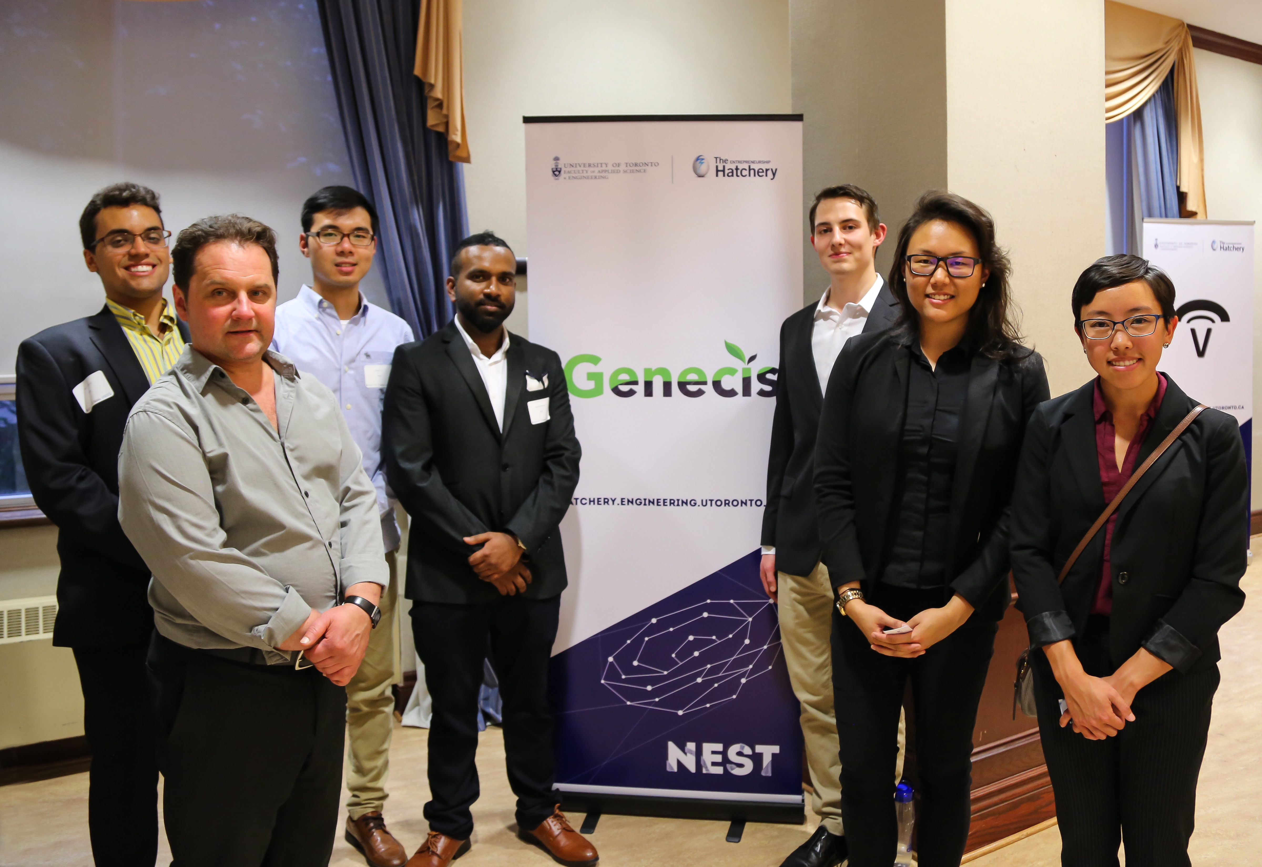 Genecis team members at the Hatchery Day Demo competition