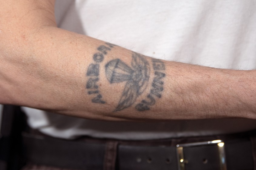 Shaun Young's forearm tattoo.
