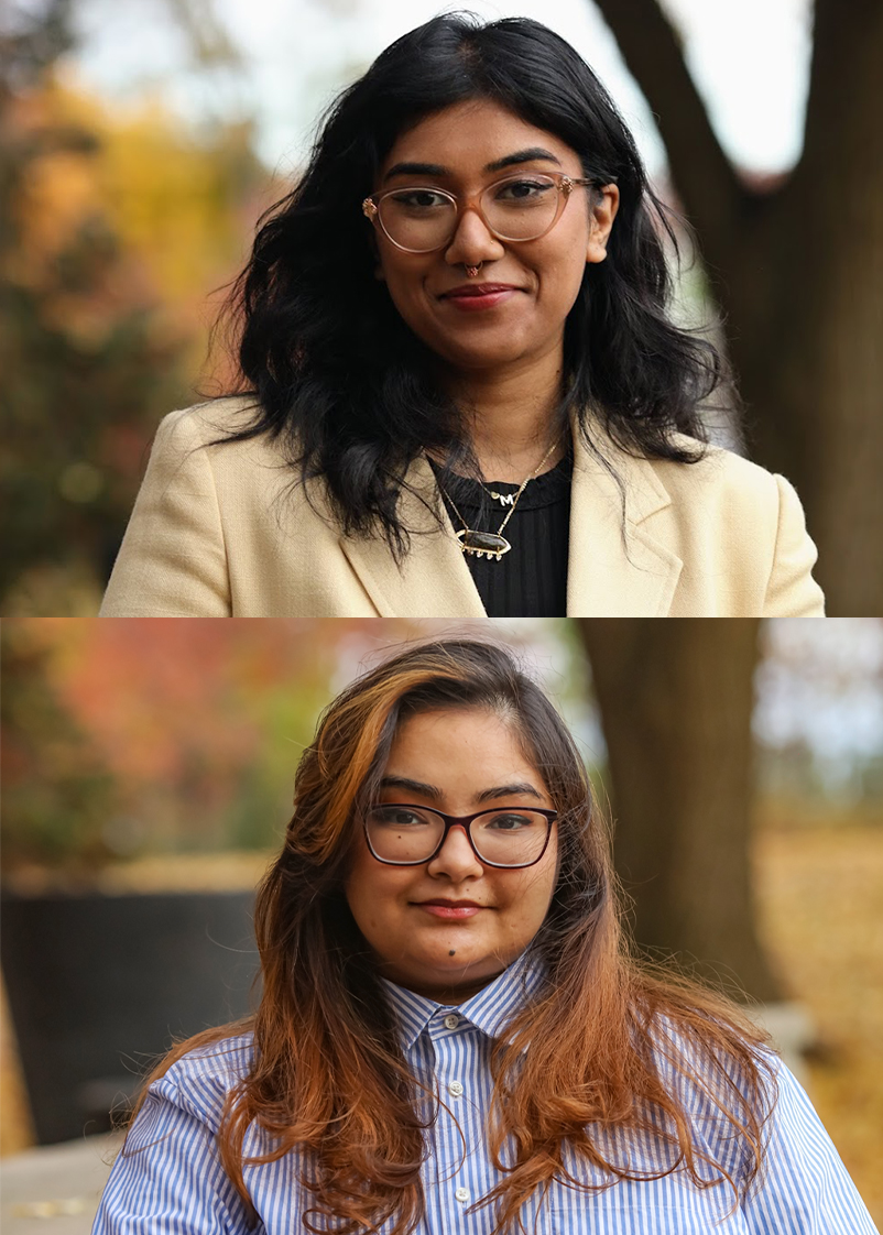 Maria Khandaker (top) and Shupa Rahman, co-founders of Neurokin (Submitted photos).