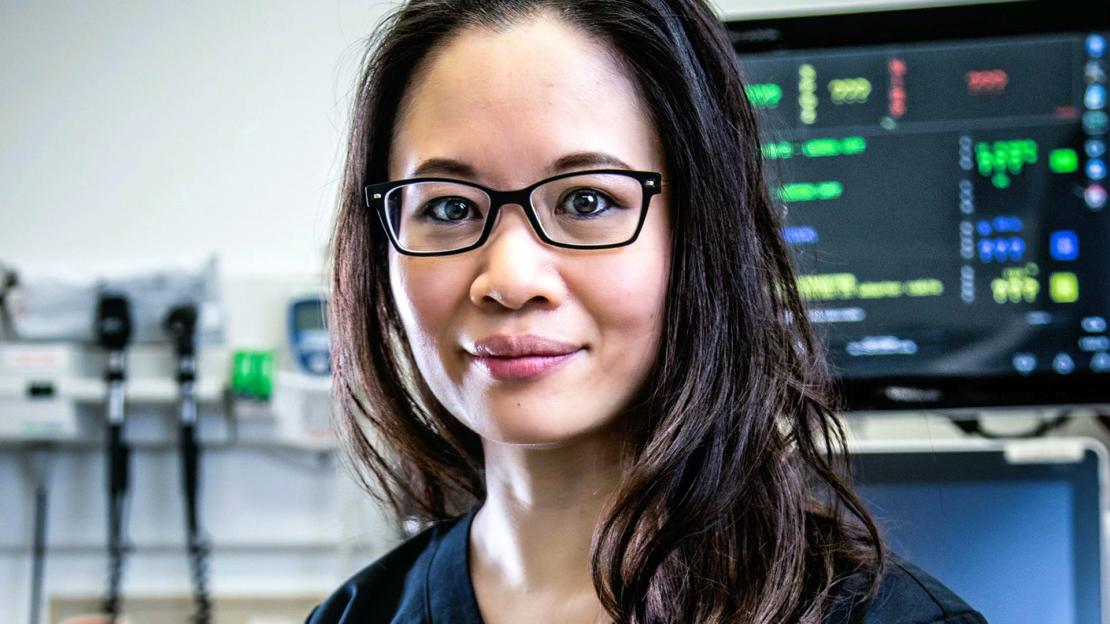 Portrait of Dr. Caroline Chan in an operating room