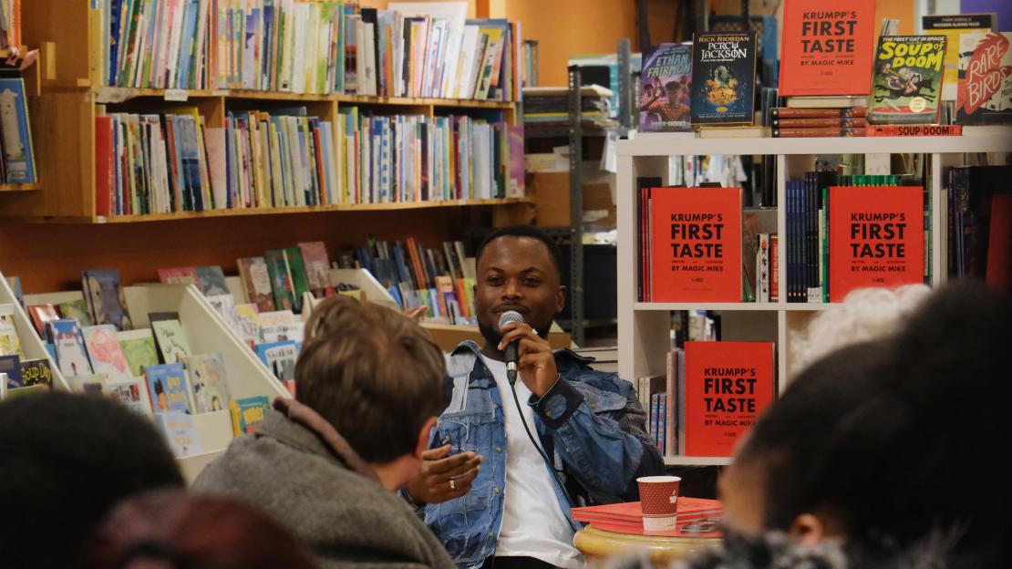 Michael Gayle at a reading