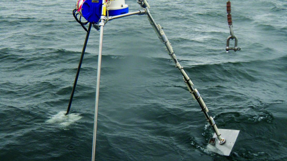 A benthic tripod used by Mathew Wells.