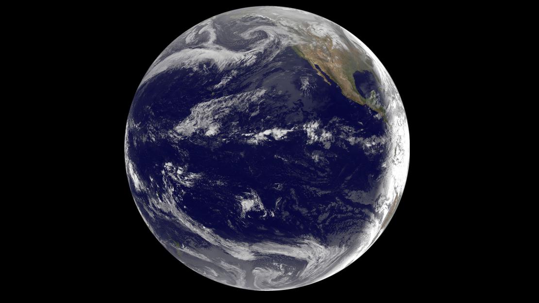 Satellite image of the Pacific Ocean Basin