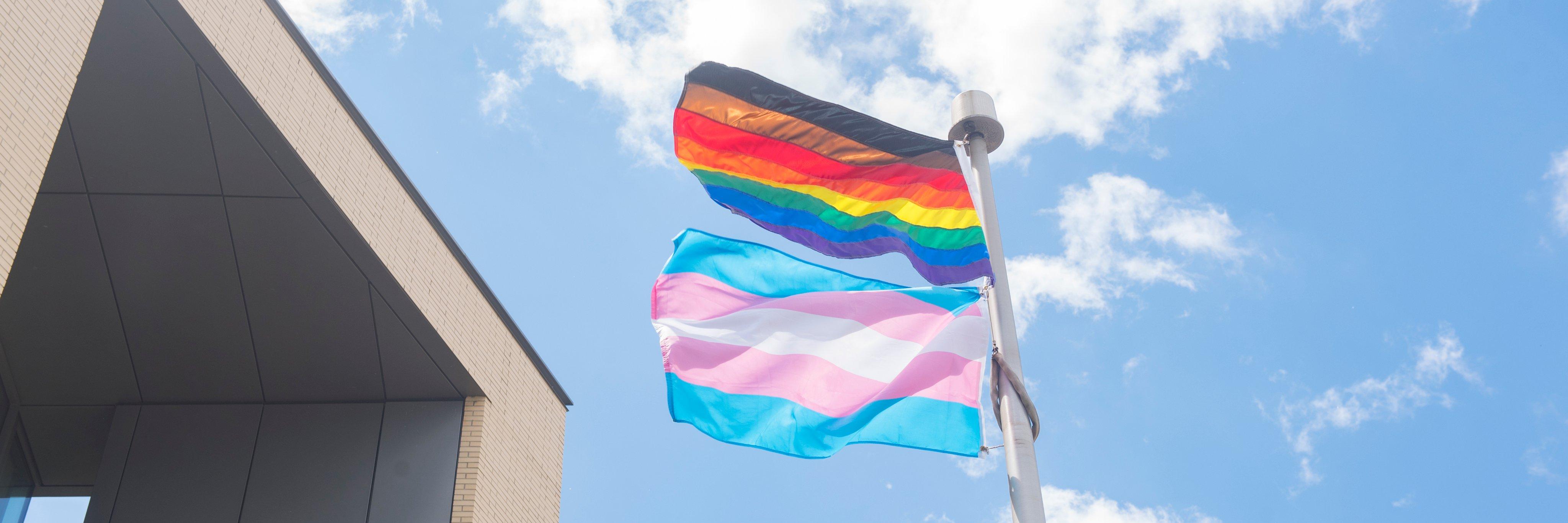 The ‘More Colour; More Pride’ flag, includes the addition of a brown and black stripe, highlighting the inclusion of queer, trans, Black, Indigenous and people of colour.