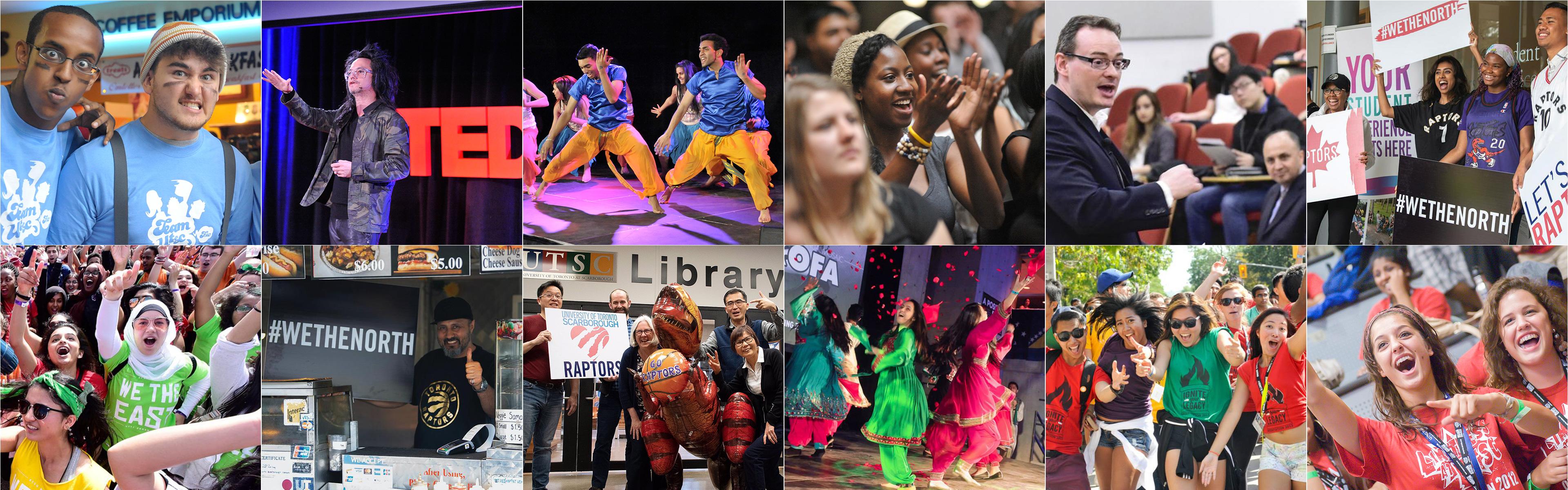 Collage of campus events