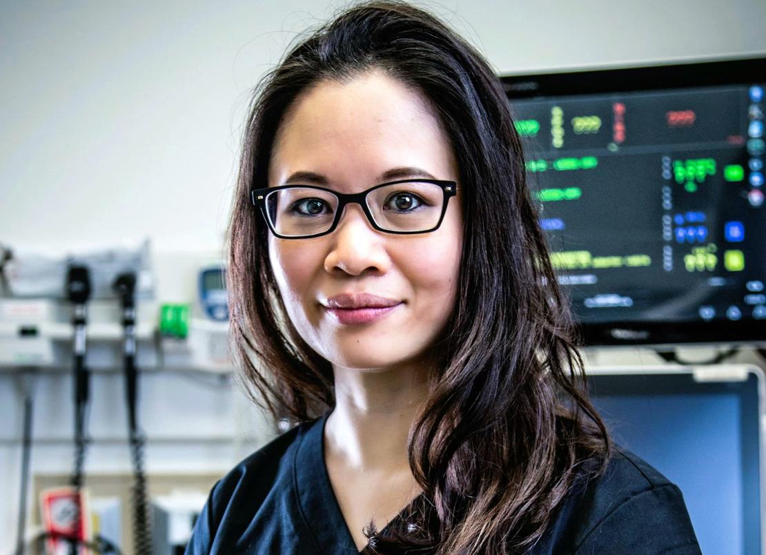 Portrait of Dr. Caroline Chan in an operating room