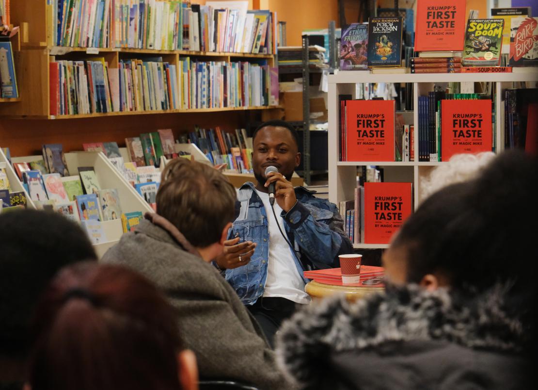 Michael Gayle at a reading