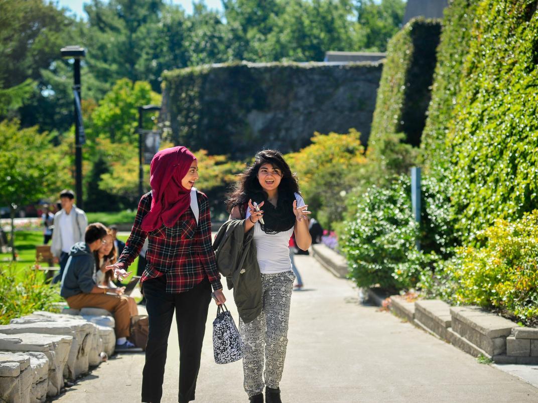 Students walking on U of T Scarborough campus.