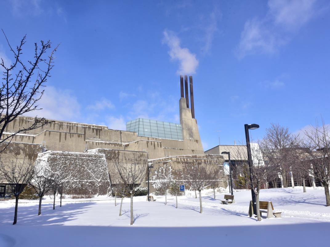Winter scene on campus