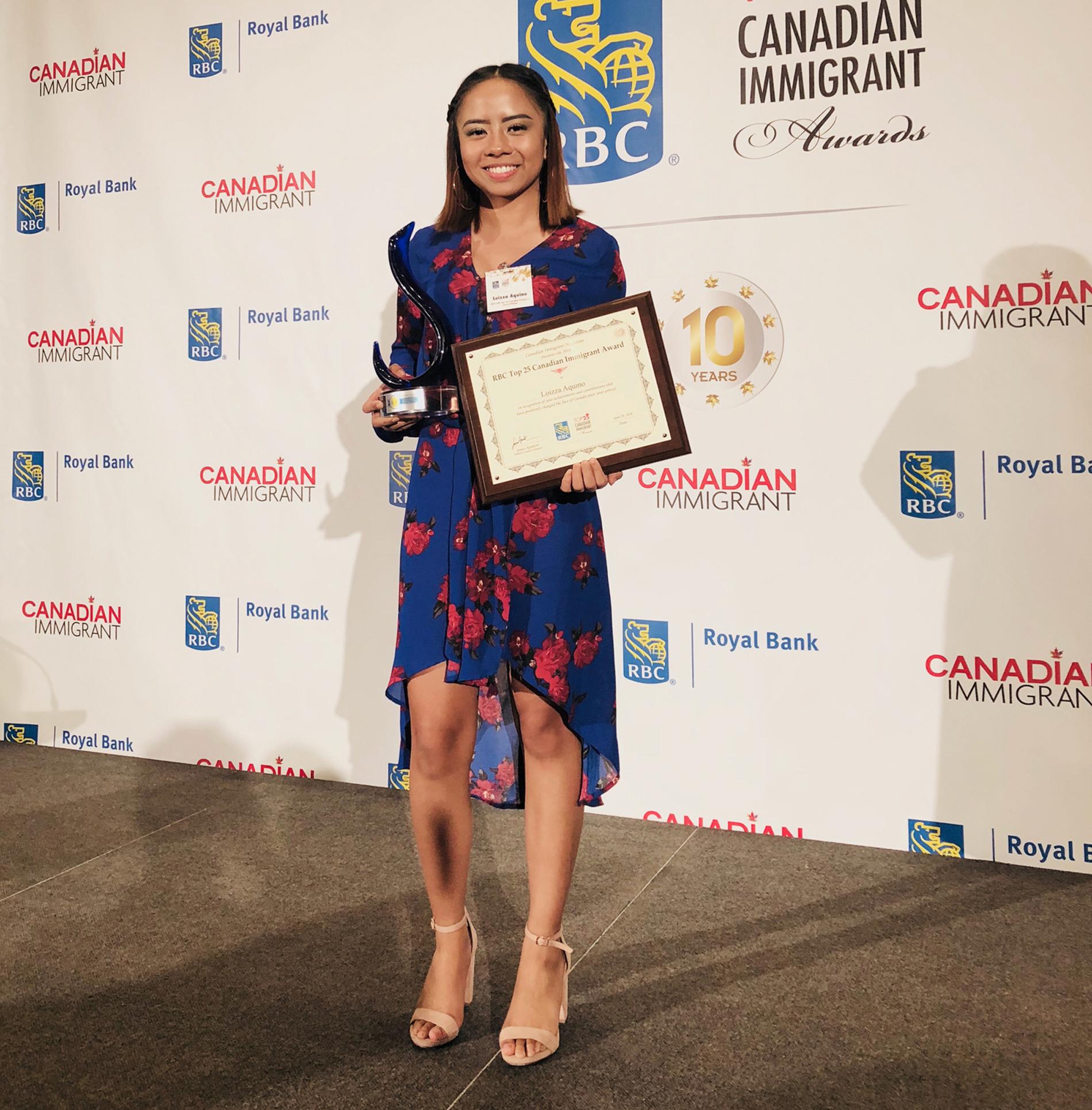 Student earns top immigrant award for work on student mental health