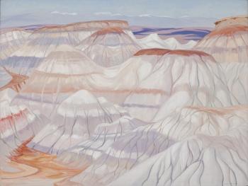 Painting of the Alberta Badlands
