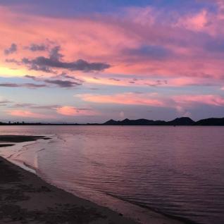 Thai beach during the sunset