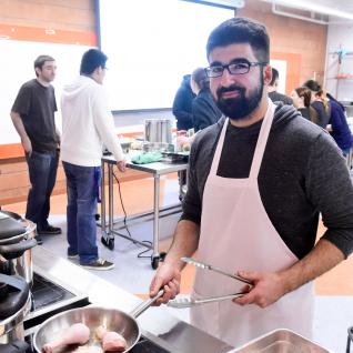 Students enrolled in the Edible History course recently ran a "pop-up" kitchen, serving up history lessons and curry dishes dating 400 years in the past.