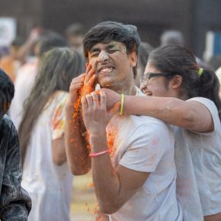 Students at the UTSC Holi celebration.