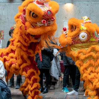 Two dragons at the Lunar New Year celebration at UTSC.