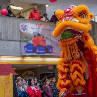 A dragon at theLunar New Year celebration at UTSC.